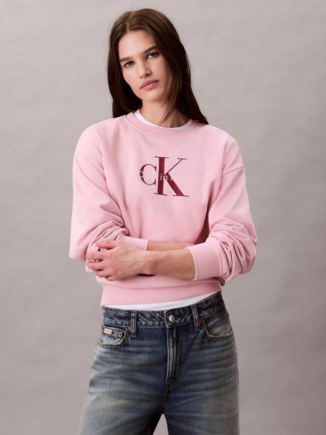 

Свободный свитшот с логотипом Monogram Calvin Klein, Pink Nectar