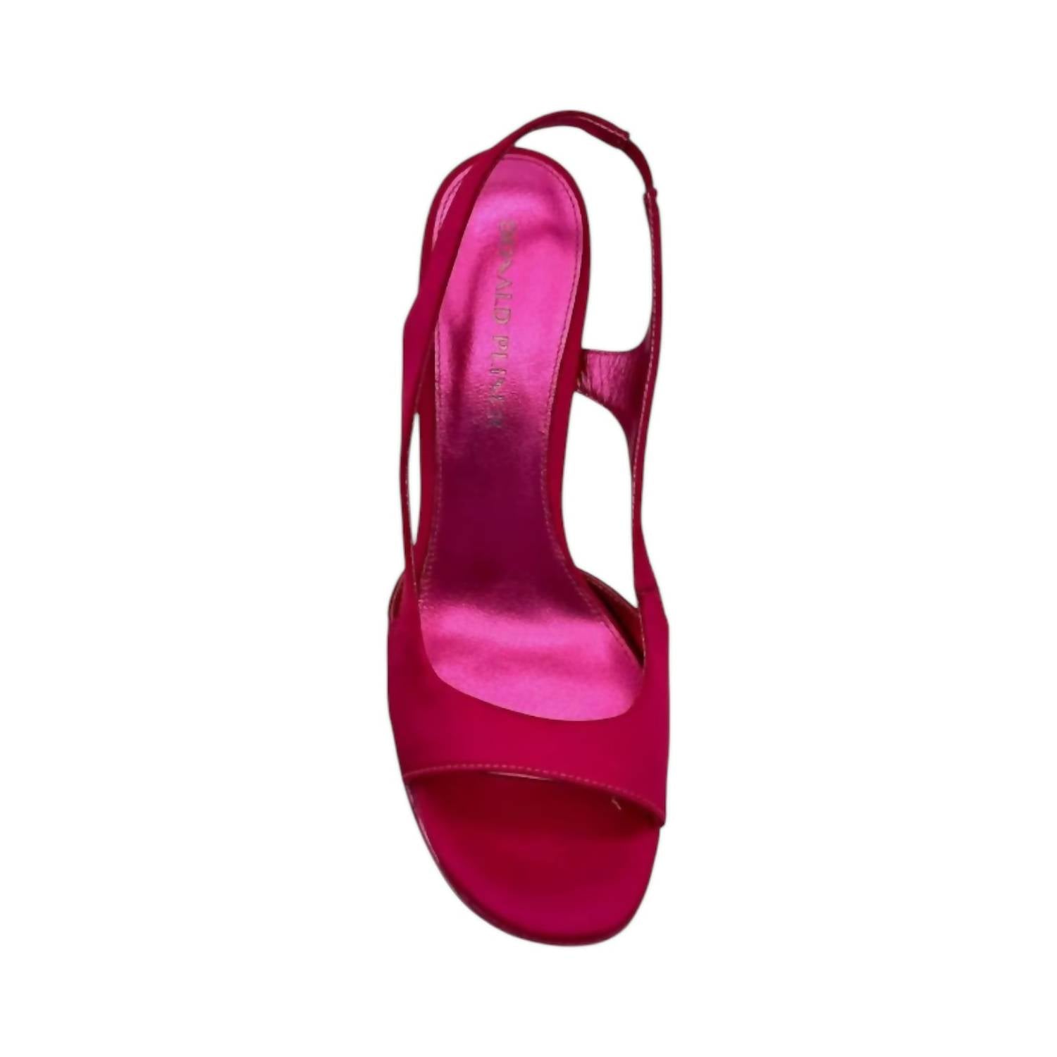 Женские босоножки Kaylay Slingback Heeled Sandals из атласа цвета фуксии Donald Pliner, цвет fuchsia satin — фото 2