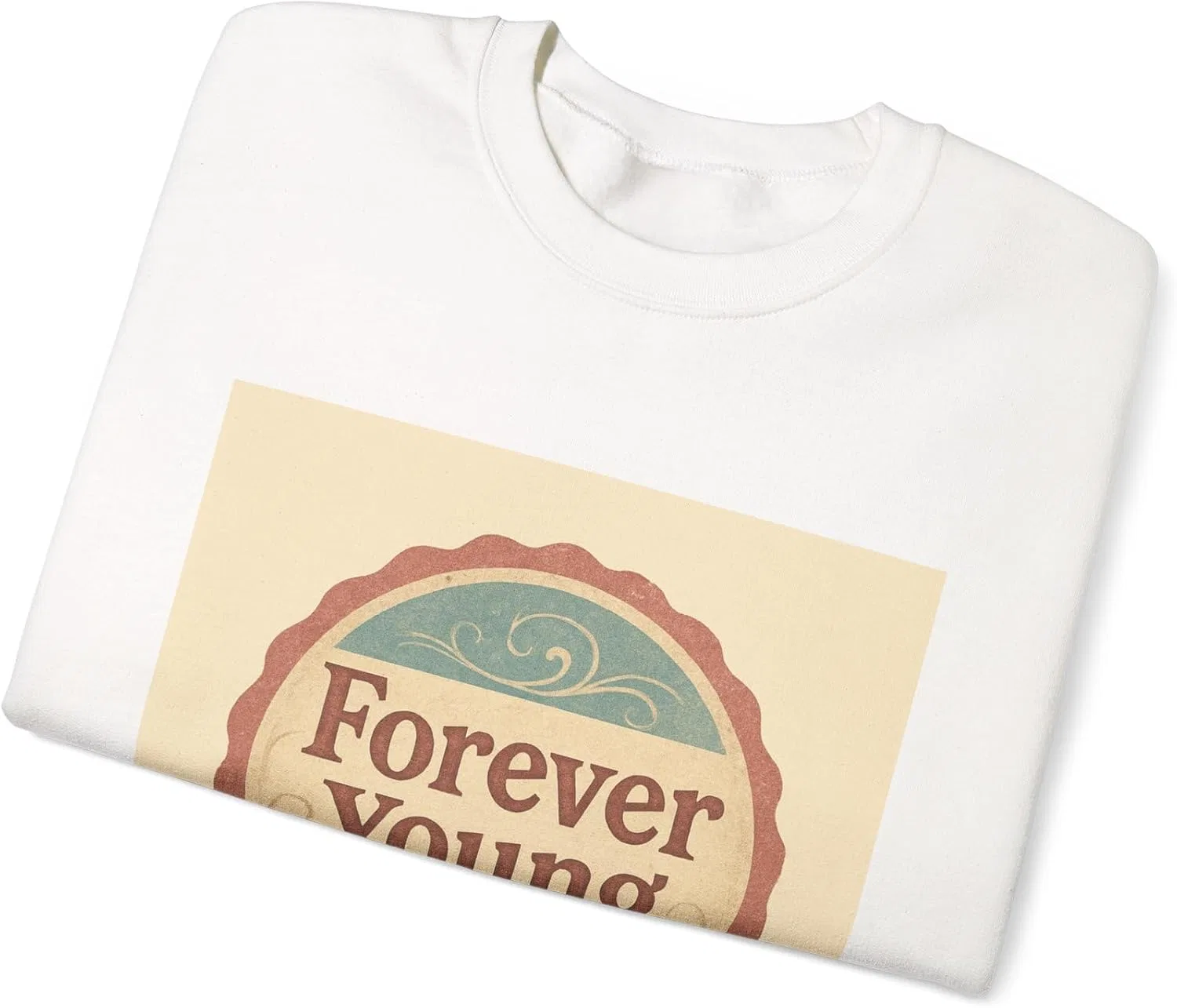 Толстовка с круглым вырезом Forever Young Retro Design Unisex Heavy Blend™ — фото 3