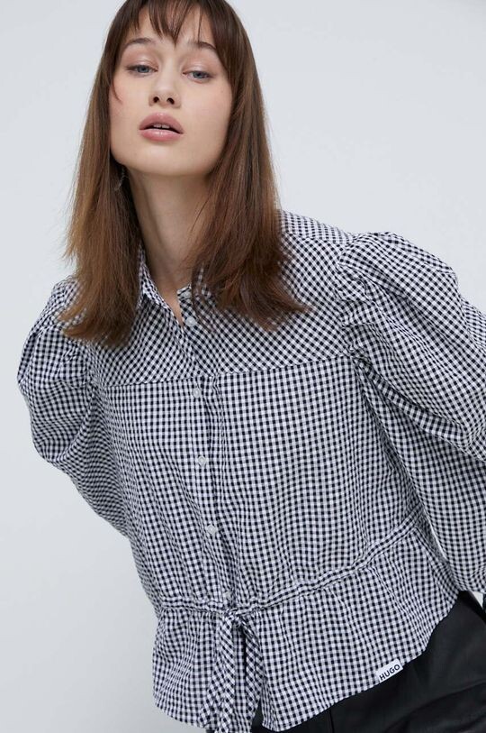 

Хлопковая рубашка Hugo, черный