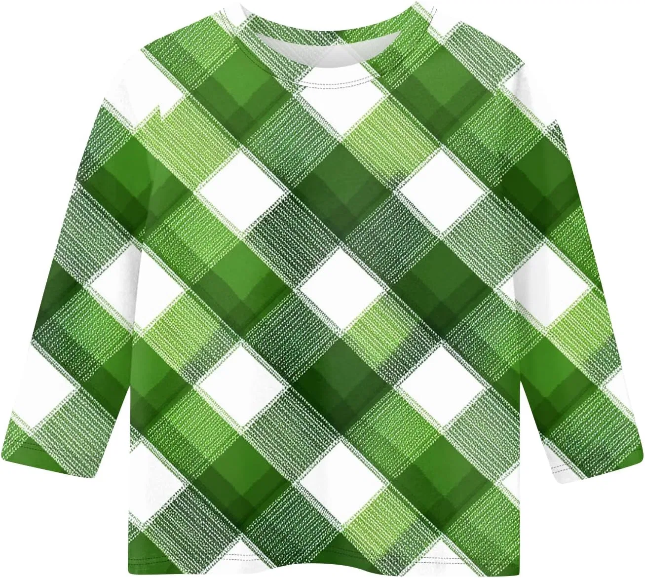 Футболка с принтом St Patrick's Day, 3/4 рукав, Oversized, девочковая, 2-green — фото 2