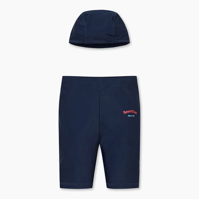 Детские плавательные леггинсы длиной 5/8, тёмно-синие, от Benetton Kids