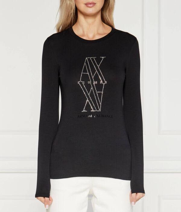 

Блуза Slim fit Armani Exchange, черный