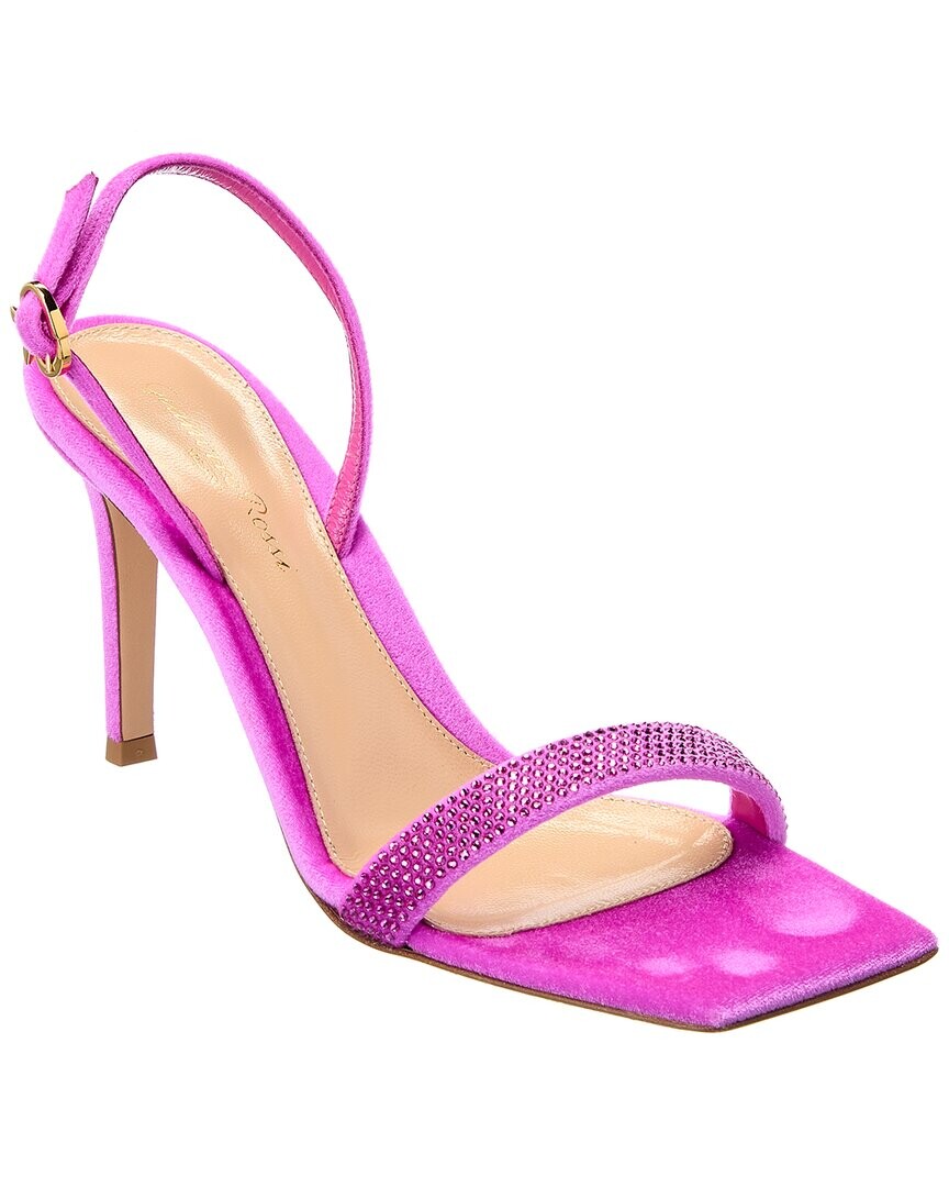 Сандалии Gianvito Rossi Britney 85 из синели, фиолетовый — фото 2