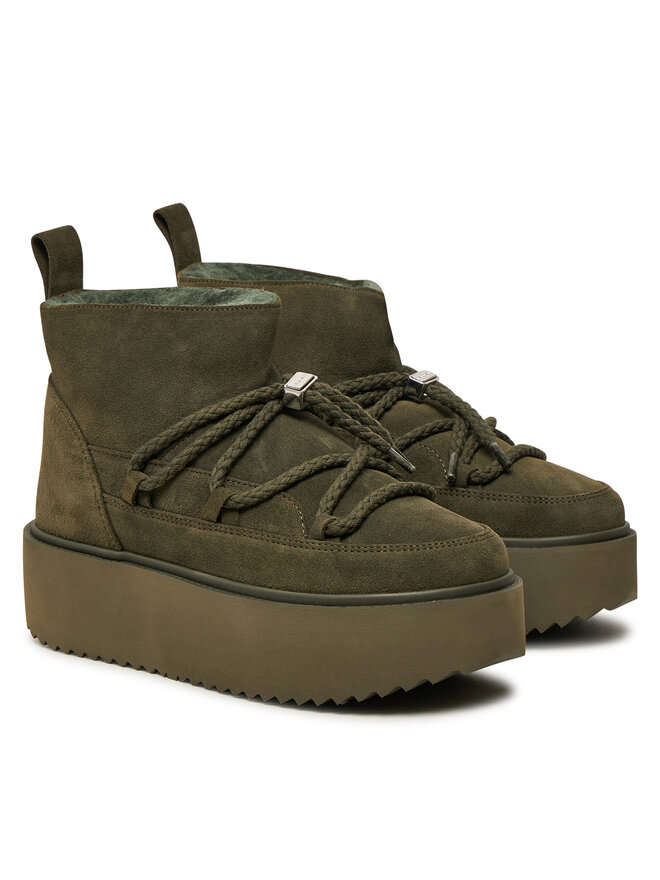Зимние ботинки женские Inuikii Botas de nieve на платформе, хаки — фото 2