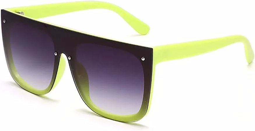 

Солнцезащитные очки с плоской верхней частью, квадратные, без оправы, защита от УФ-излучения UV400, ретро-прямоугольные, поляризованные Rmerom, Green+grey