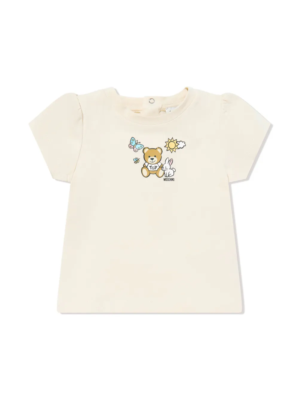 Комплект из двух легинсов с принтом Teddy Bear Moschino Kids, белый — фото 3