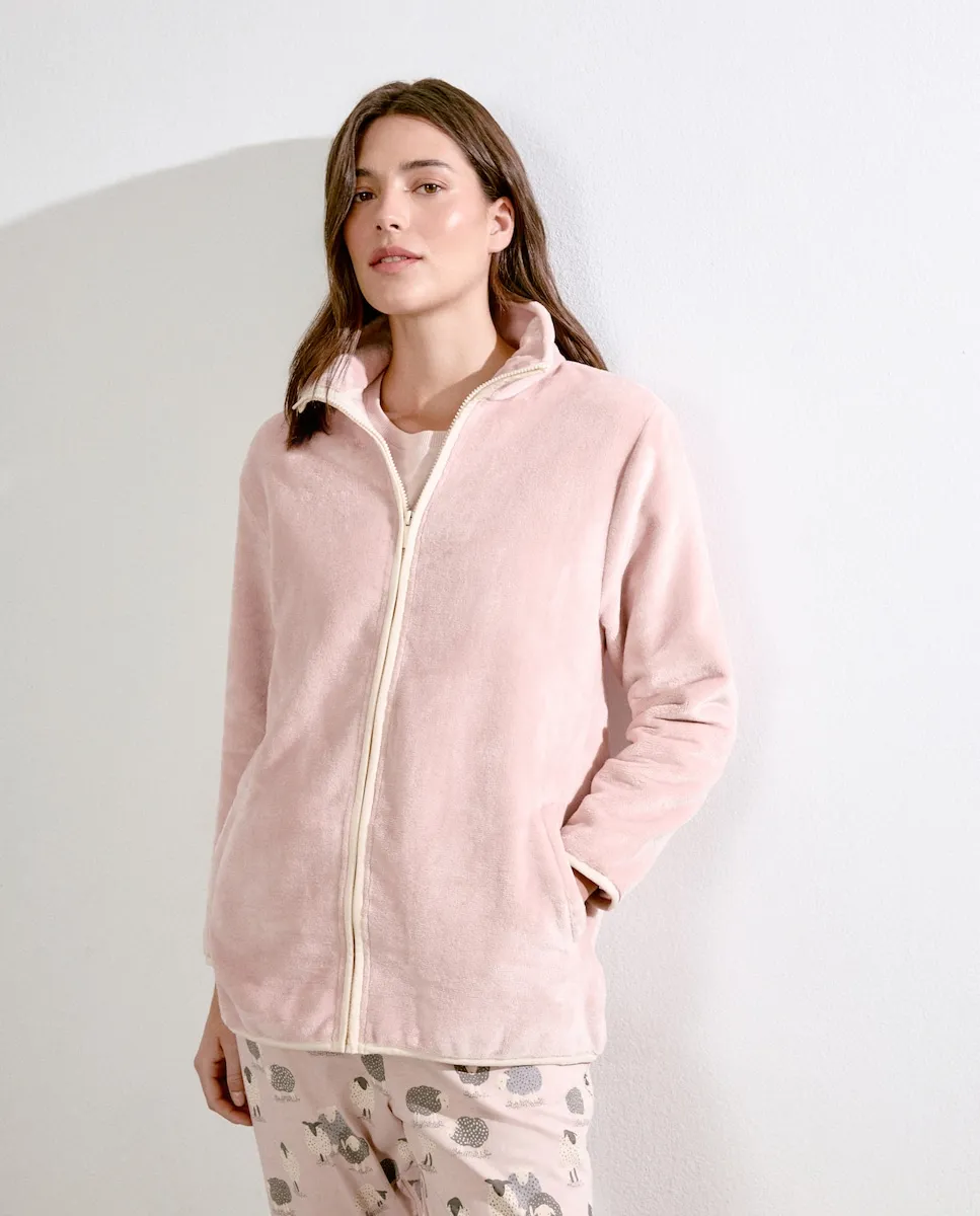 

Женский халат из полиэстера с принтом Énfasis, бледно-розовый