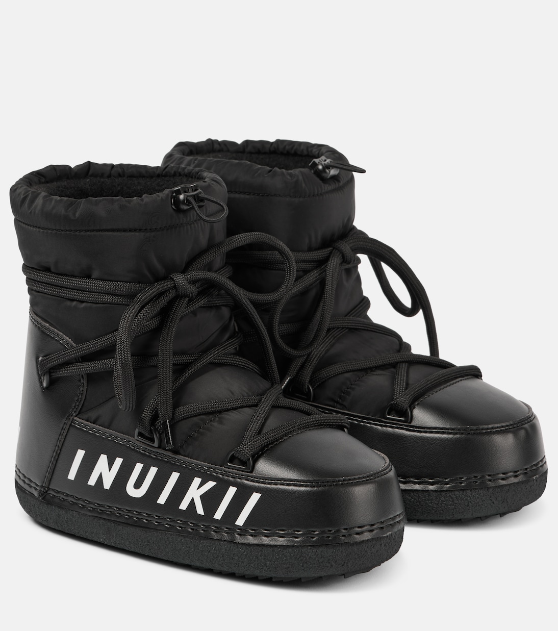 Женские зимние ботинки Inuikii текстильные с логотипом, черный