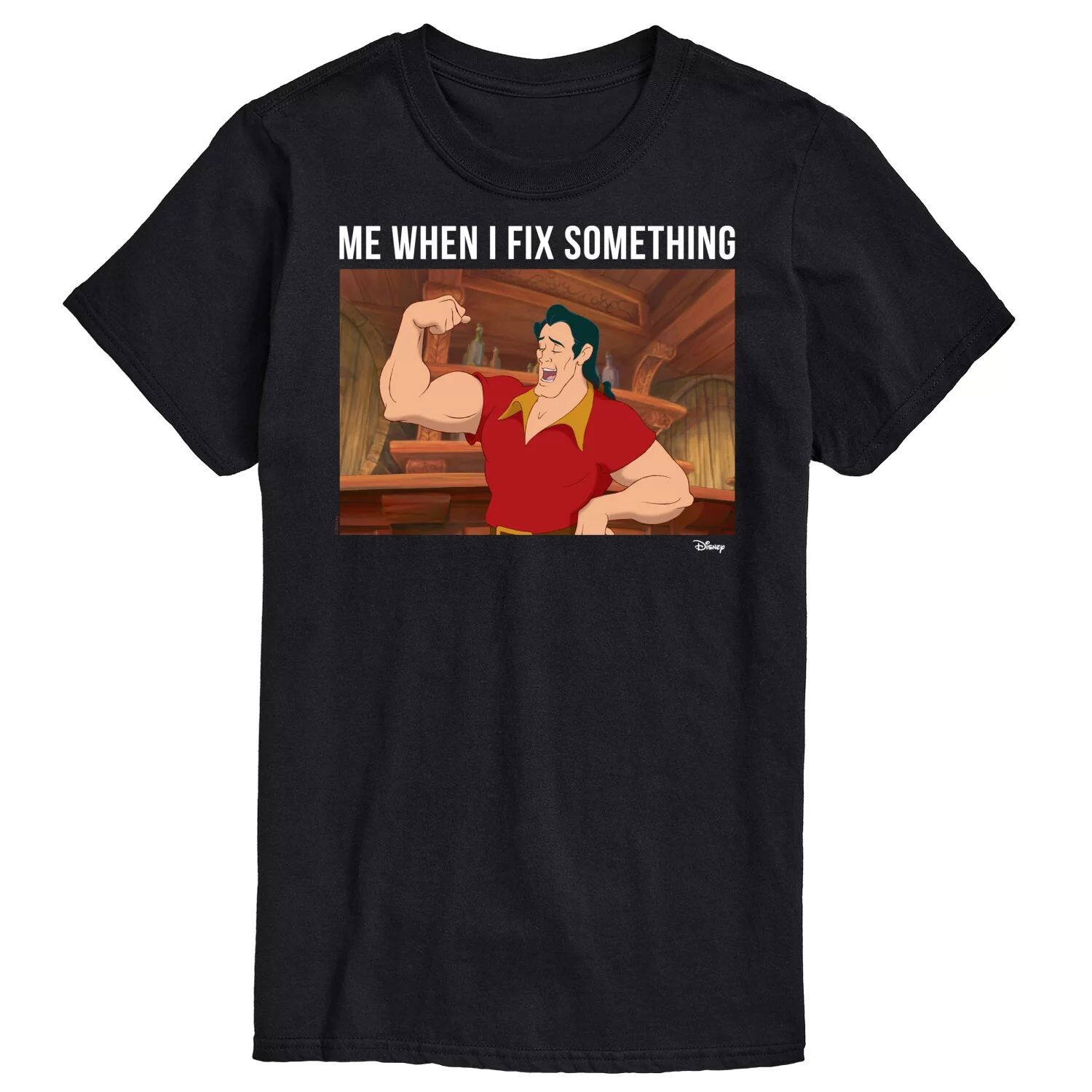 

Футболка с рисунком Princess Big & Tall Gaston Disney, черный