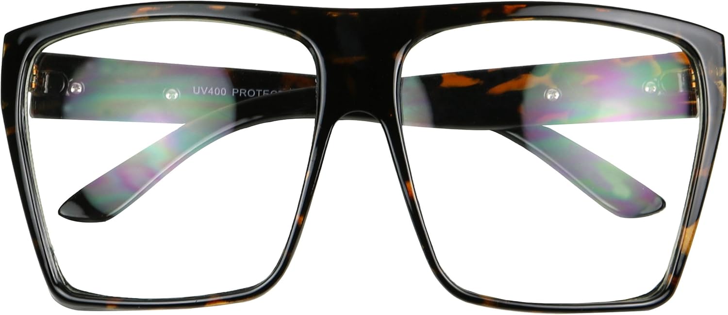 

Солнцезащитные очки ShadyVEU Oversize Square без диоптрий, Ким Кардашьян, большая трапециевидная оправа, прозрачные линзы, эксклюзивный ретро-стиль MOD, Tortoise Frame