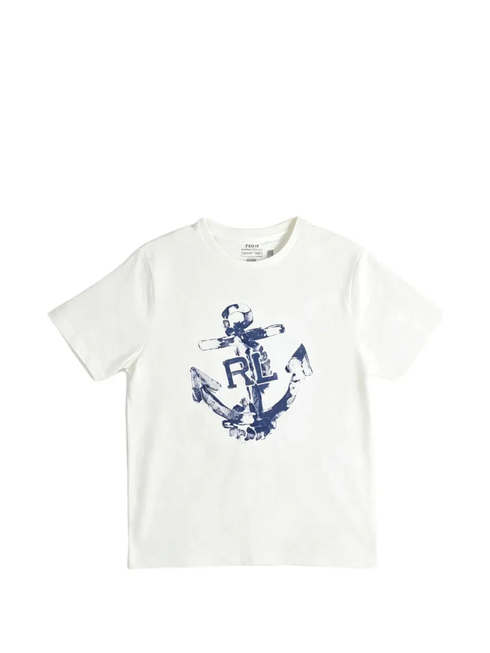 Футболка с принтом якоря Polo Ralph Lauren Kids, белый