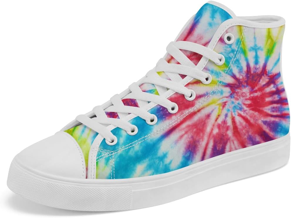 

Кеды на высокой подошве с принтом тай-дай для женщин и мужчин, повседневные шнурованные кроссовки Chebing, зеленый/розовый