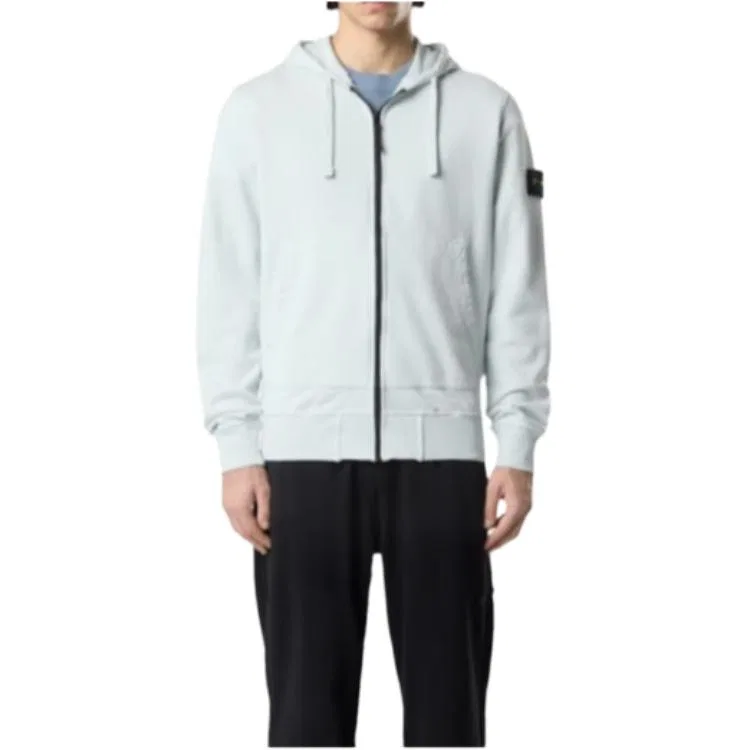 Толстовка на молнии Ice Blue Stone Island — фото 4
