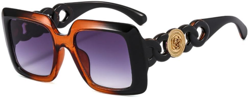 

Популярные квадратные солнцезащитные очки для женщин, роскошные ретро-очки для мужчин, модные дорожные солнцезащитные очки с защитой от УФ-излучения UV400 LVTFCO, Black Tea