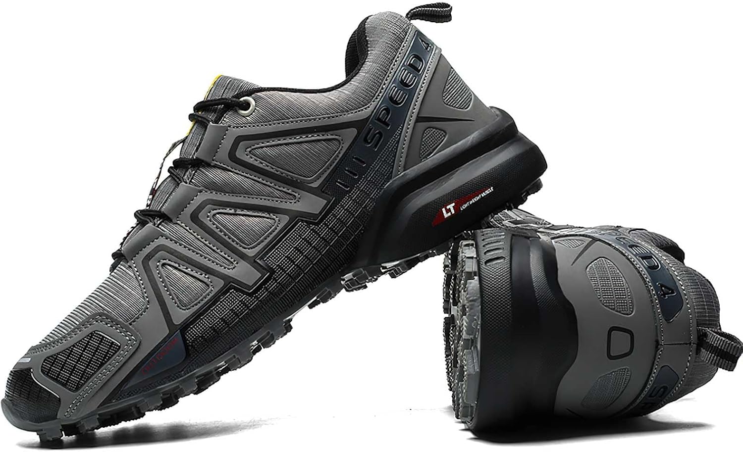 

Мужские походные кроссовки для треккинга и бега по тропам, водонепроницаемые Baobeijiadao, серый