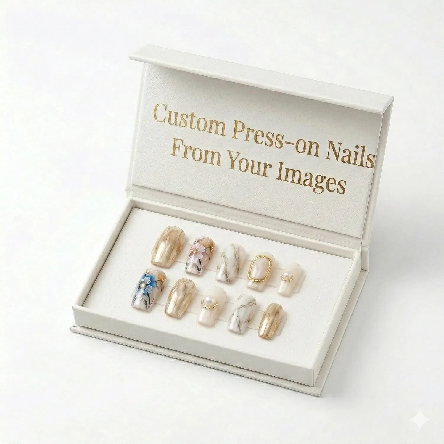 Индивидуальные накладные ногти Sun&Beam Nails Sun&Beam Nails