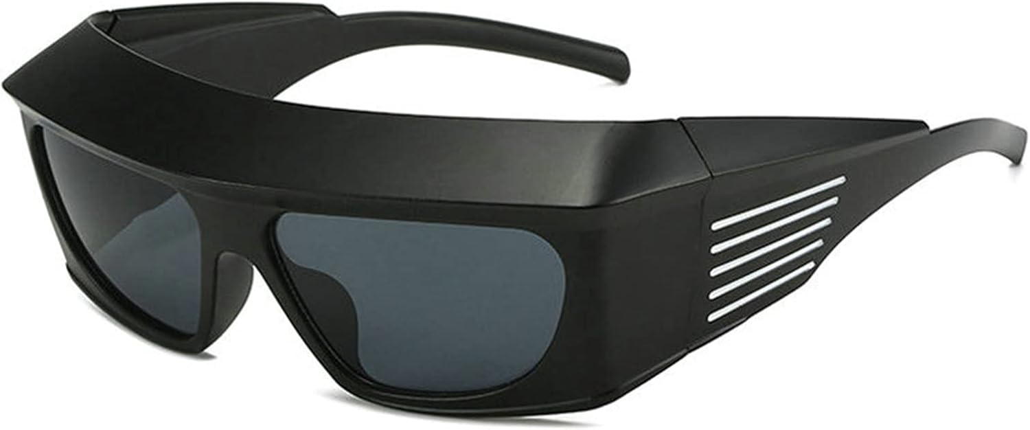 

Солнцезащитные очки Willochra с обтекаемой формой, футуристические солнцезащитные очки, овальные солнцезащитные очки в стиле Y2k, спортивные модные солнцезащитные очки для женщин и мужчин, Black