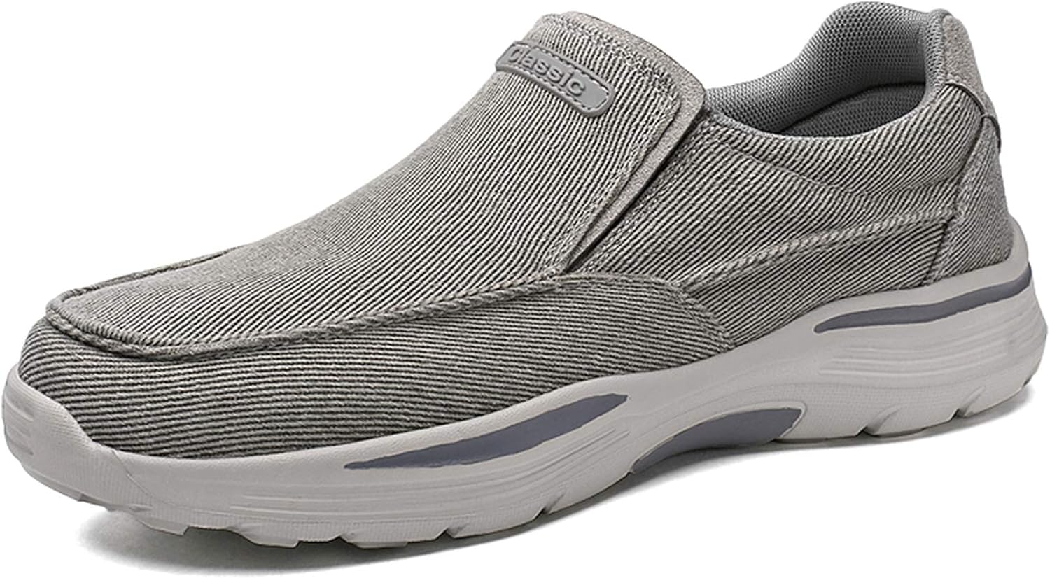 

Мужские мокасины GOSPT на шнуровке из холщовой ткани, удобные повседневные лоферы для вождения, серый