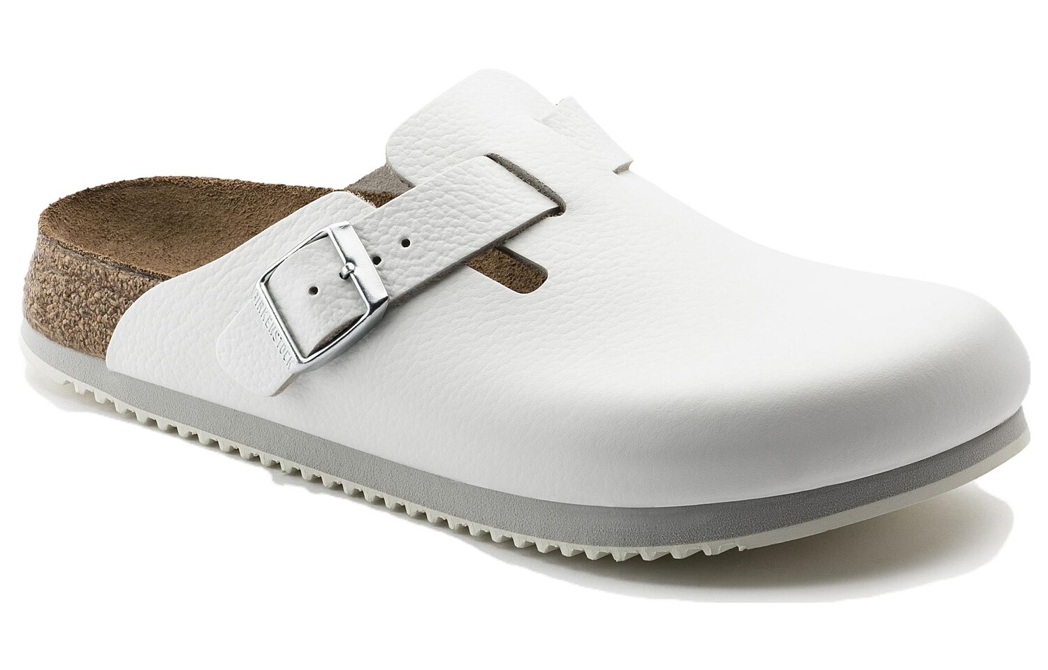 Мюли Birkenstock Boston Super Grip Leather узкие, белый — фото 2