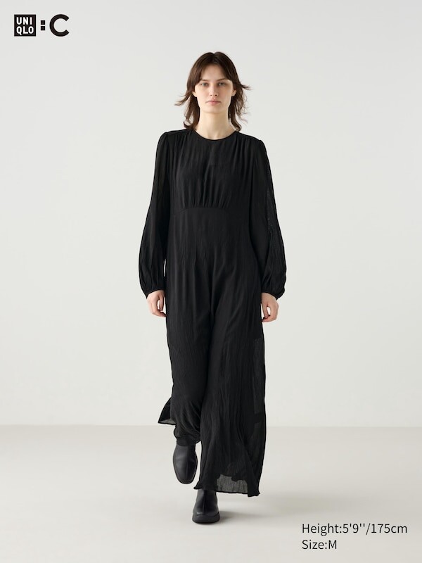 

Расклешенное платье Uniqlo, черный