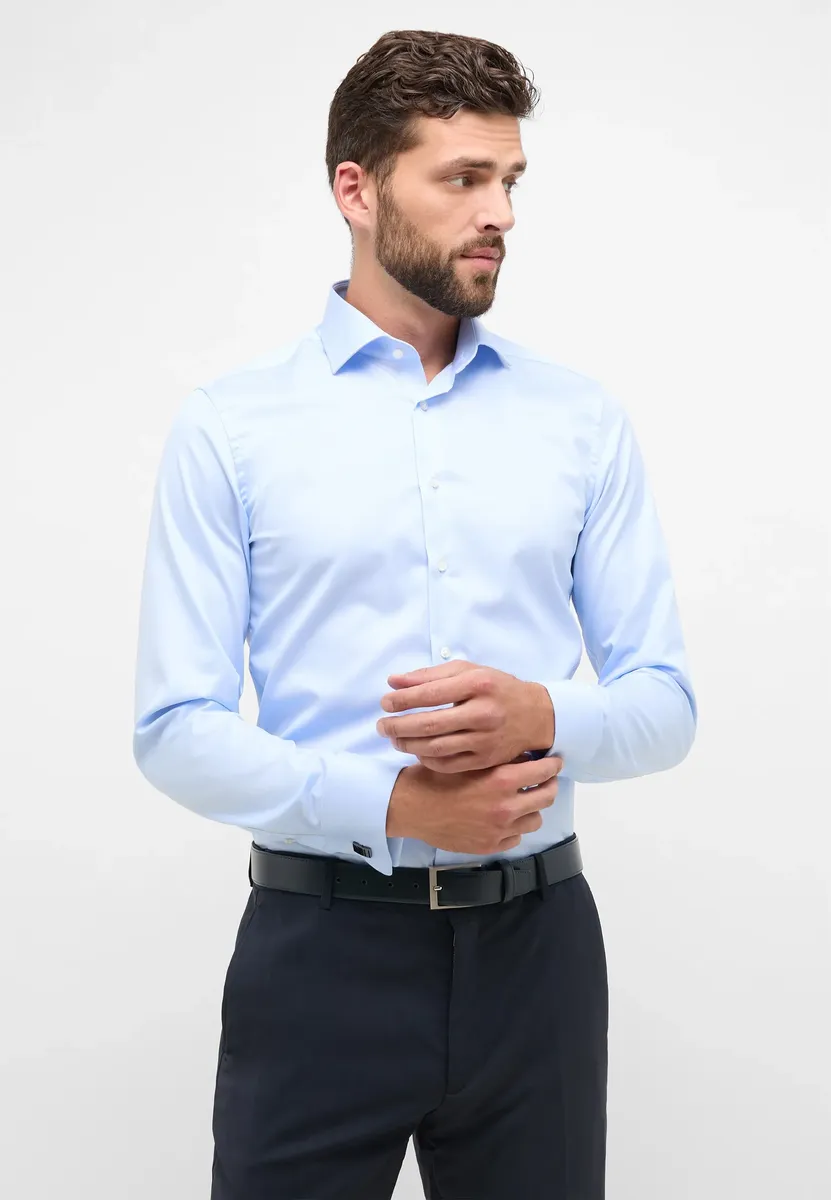 

Рубашка Eterna с длинными рукавами "SLIM FIT", голубой
