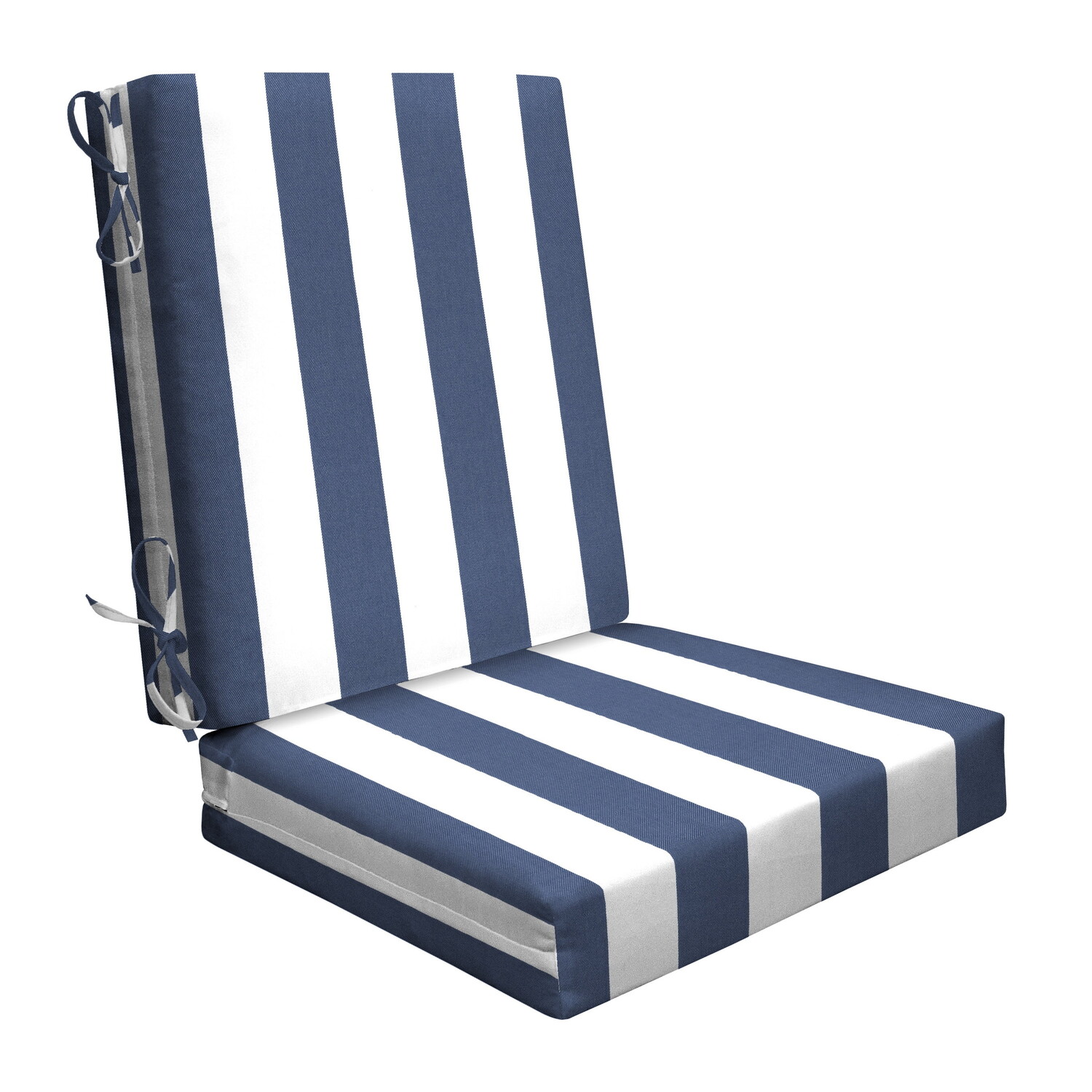

Подушка для обеденного стула Cabana Stripe, синий/белый