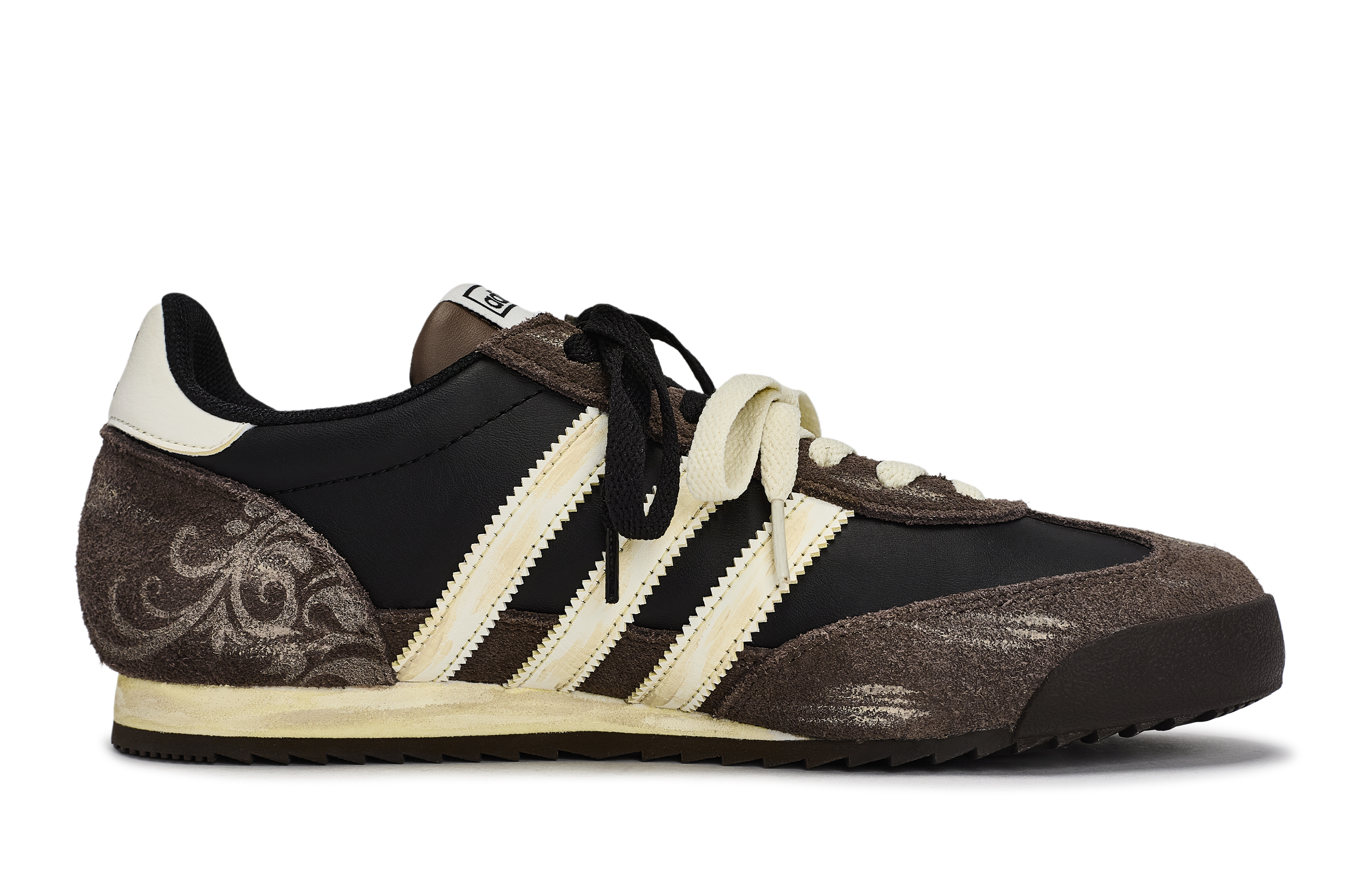 Adidas Originals R71 Walking Planet, Ancient Color Pattern низкие повседневные кроссовки Unisex черный бежевый коричневый — фото 3
