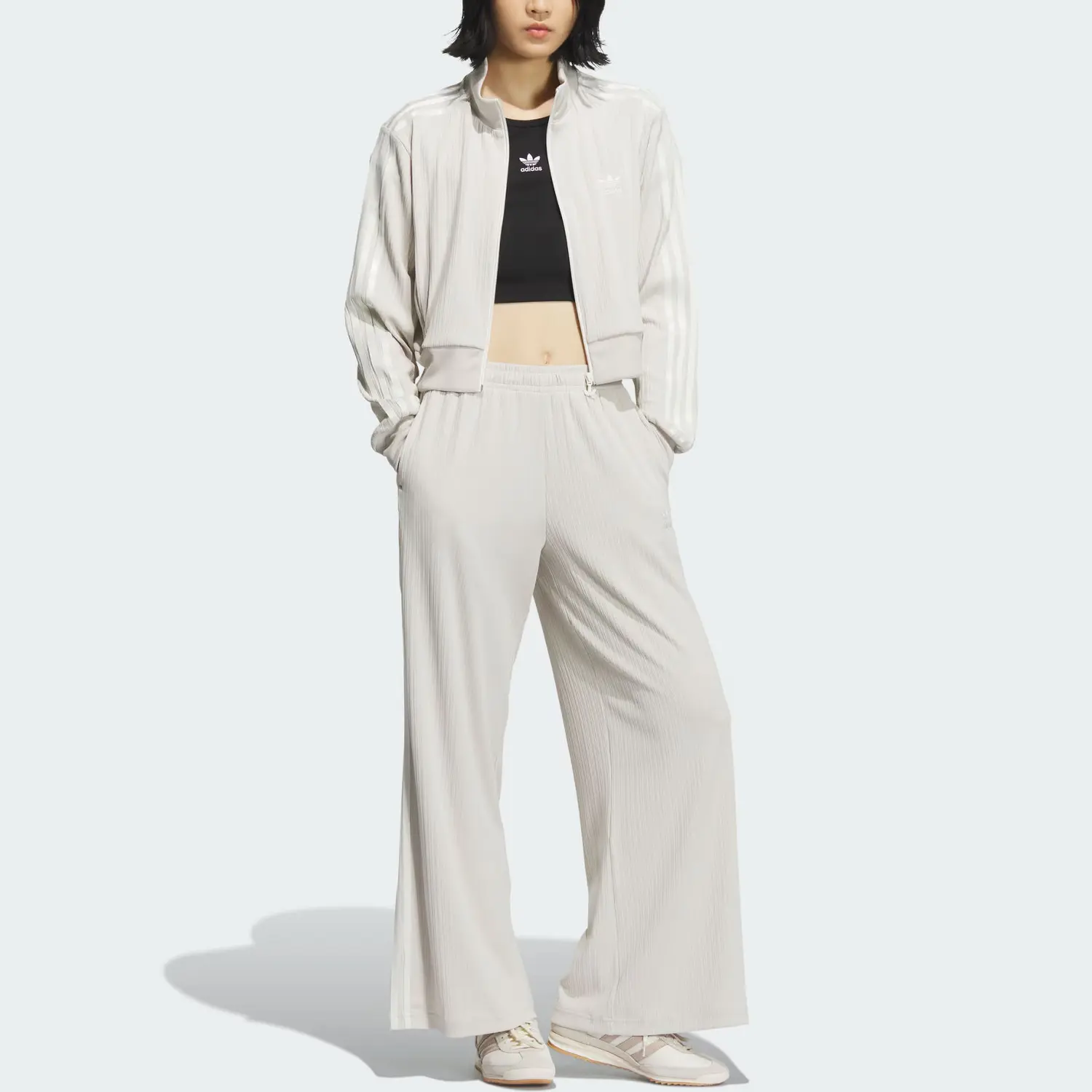Adidas Originals Треккинг брюки вязаные спортивные штаны женские clear brown — фото 3