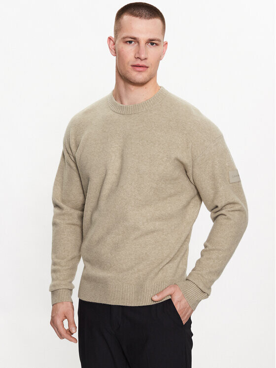 

Джемпер мужской Calvin Klein с логотипом бренда, бежевый
