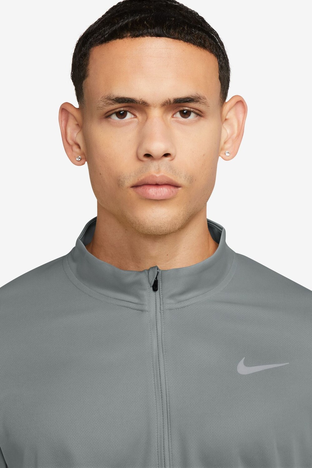 Беговая футболка Dri Fit Pacer с половинной молнией Nike, серый — фото 3
