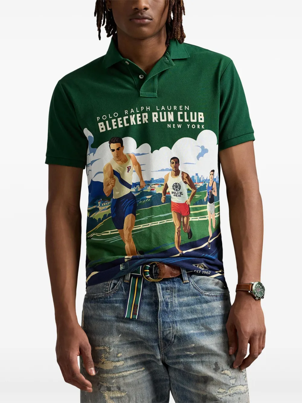 

Футболка с графичным принтом POLO RALPH LAUREN, зеленый
