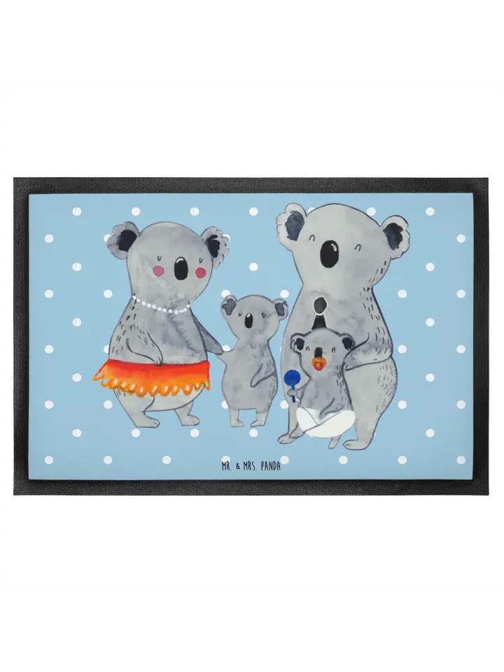 

Коврик для ног Mr. & Mrs. Panda, цвет blau pastell