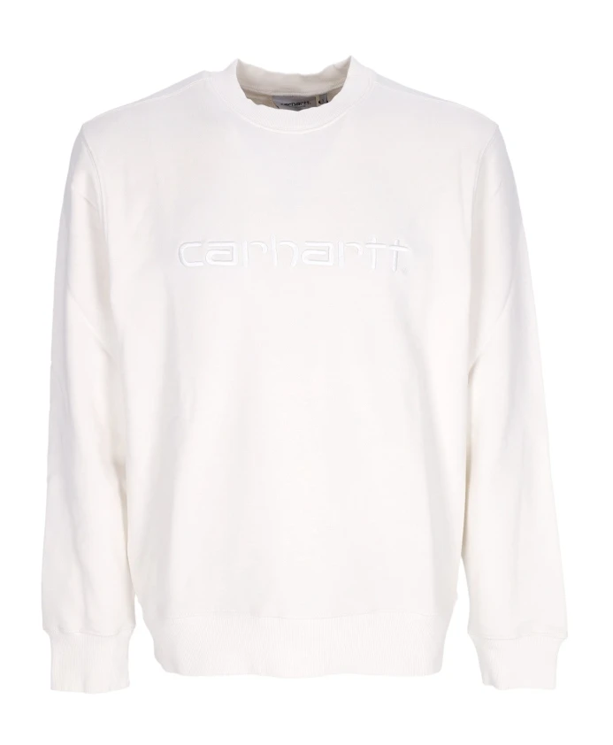 

Вощеная толстовка с круглым вырезом Carhartt Wip, белый