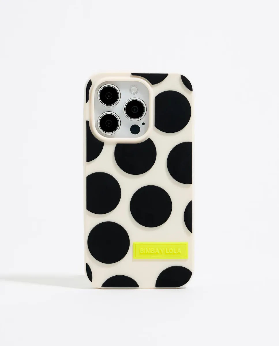 

Силиконовый чехол для iPhone 15 Pro в горошек Bimba y Lola, цвет Crudo