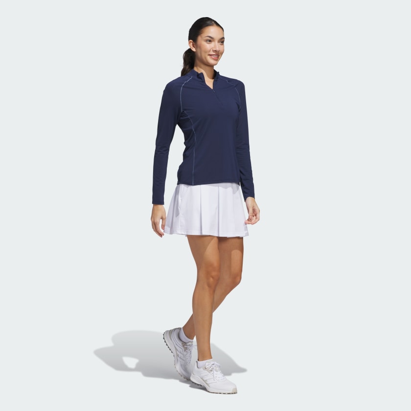 Женская рубашка-поло adidas Ultimate365 Solid с застежкой-молнией на четверть дюйма Adidas, Collegiate Navy — фото 3