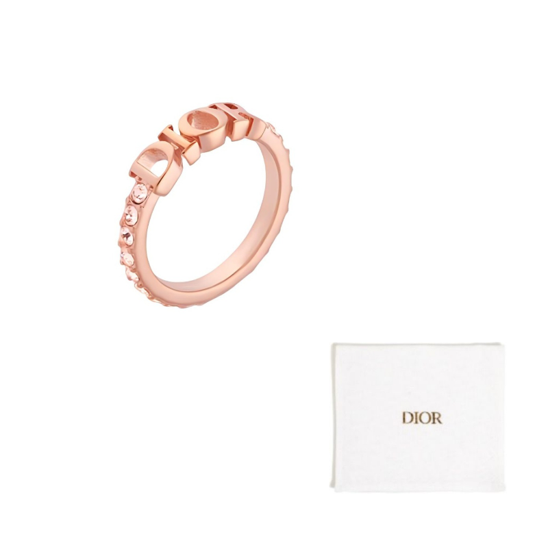 

Искусственный хрустальный перстень для женщин DIOR, розовое золото