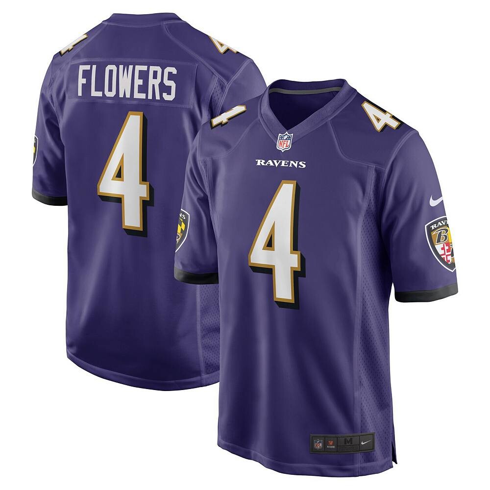 

Мужское джерси Nike Zay Flowers Purple Baltimore Ravens первого раунда драфта НФЛ 2023 года, цвет Rav Purple