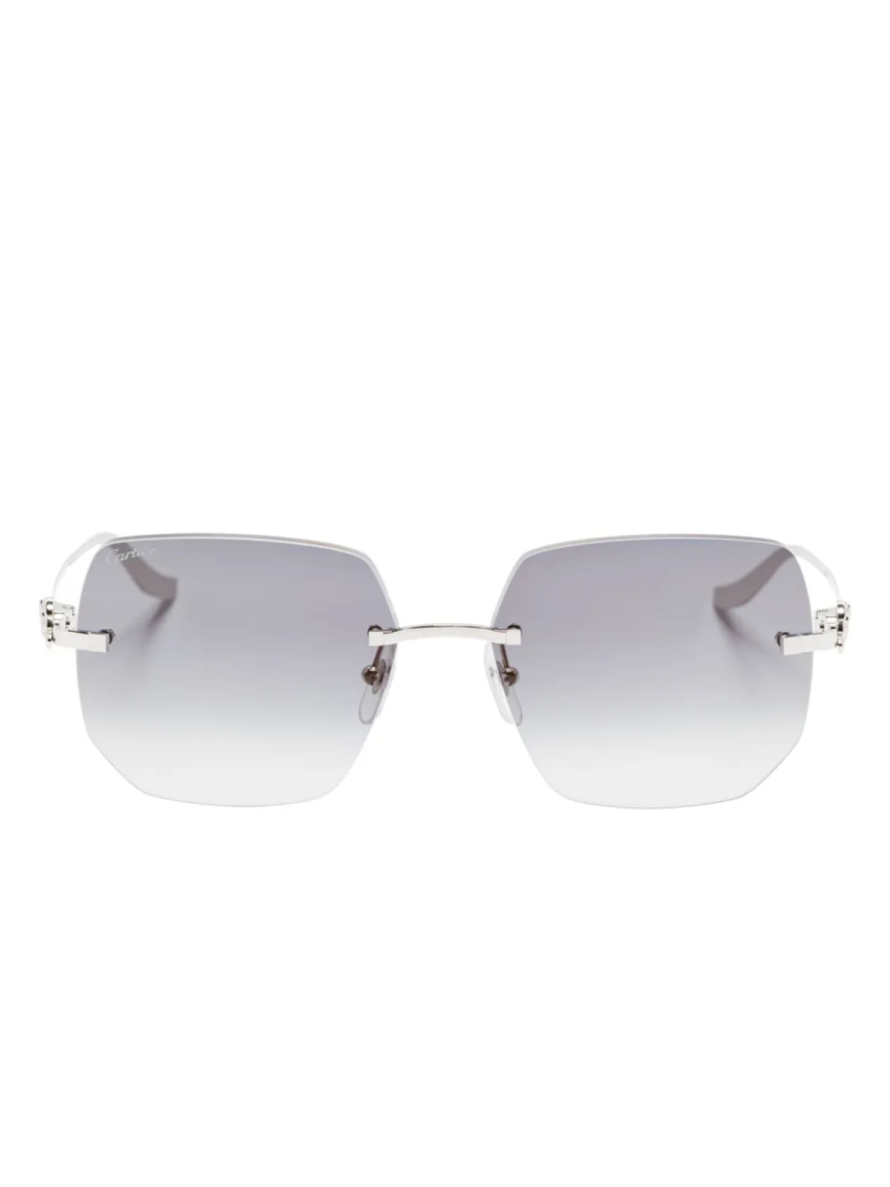 

Cartier Eyewear солнцезащитные очки Panthère de Cartier, серебряный