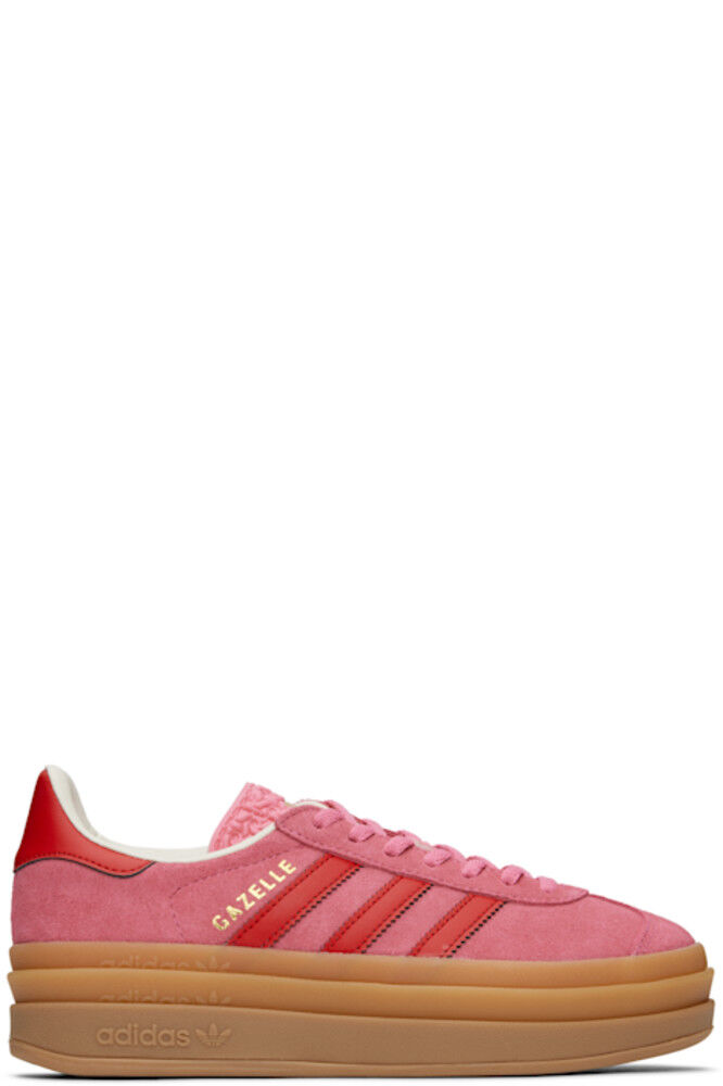

Большие детские розовые и красные кроссовки Gazelle Bold Adidas Kids