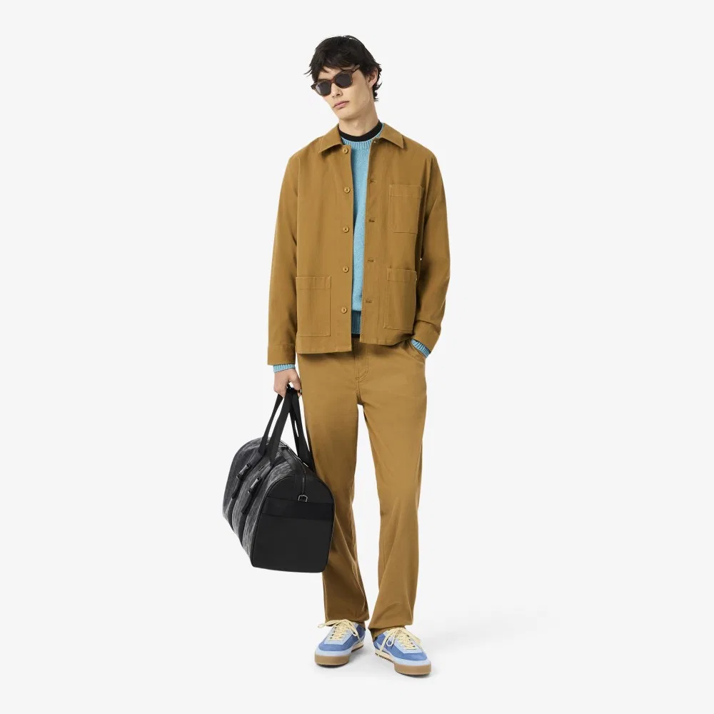 Мужской свитер с круглым вырезом Nep светло-голубой от Lacoste — фото 4
