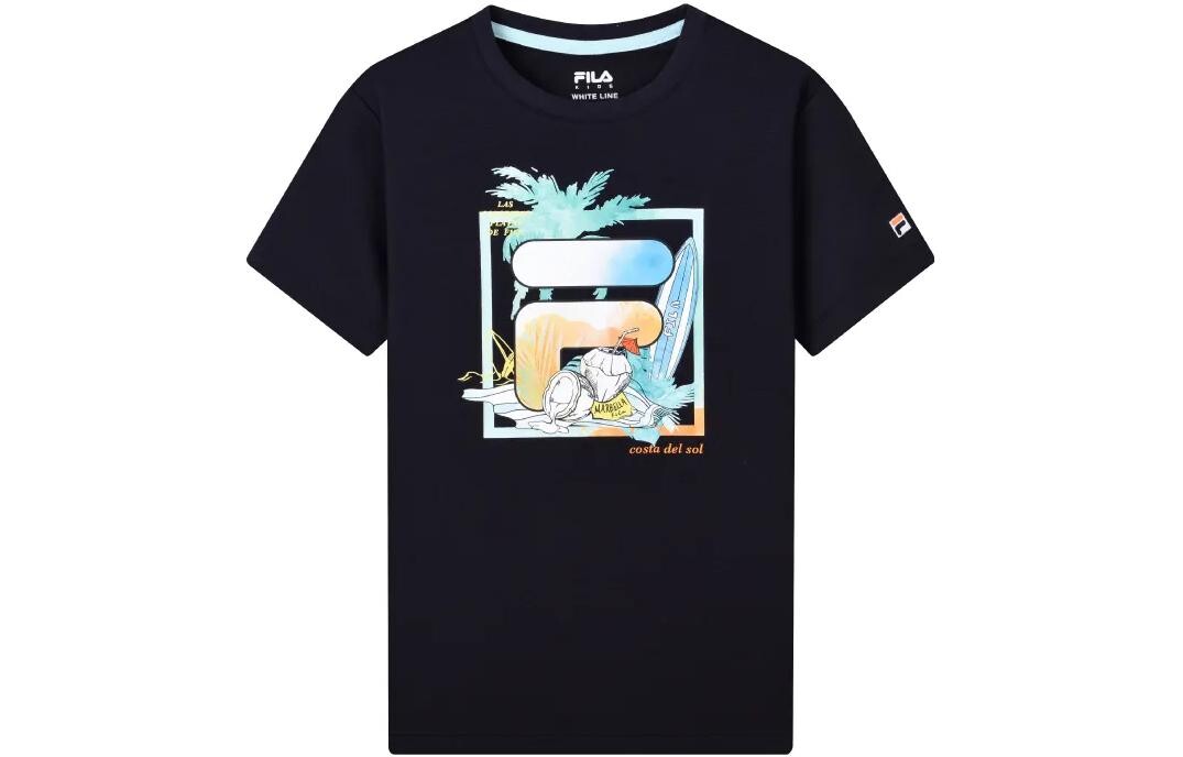 

Детская футболка ФИЛА FILA, цвет Black