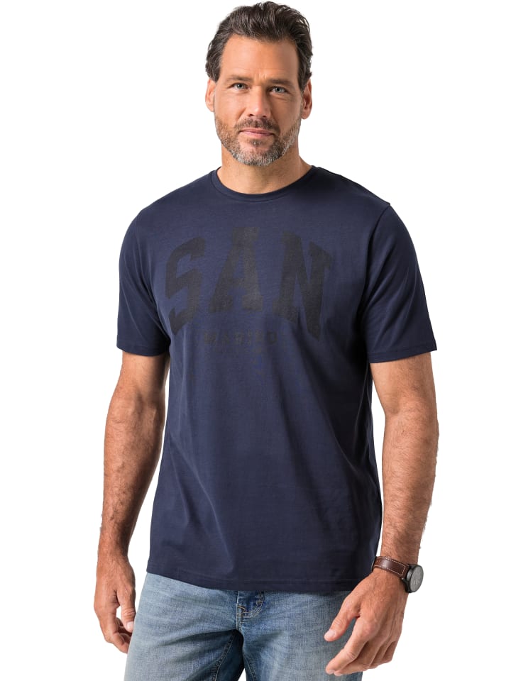 

JP1880 Футболка с коротким рукавом темно-синего цвета, Синий, JP1880 Футболка с коротким рукавом темно-синего цвета