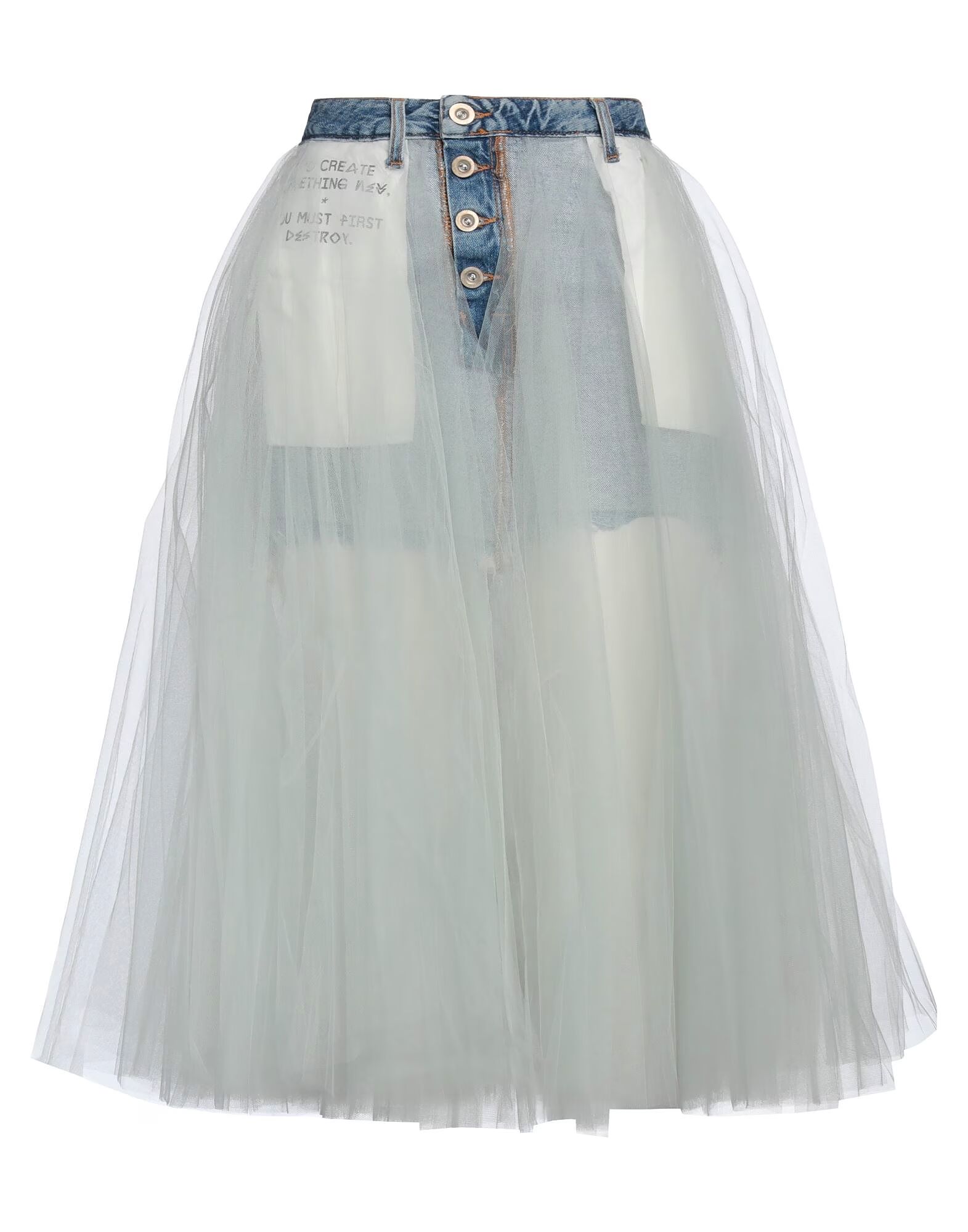 

Юбка миди Ben Taverniti Unravel Project, небесно-голубой