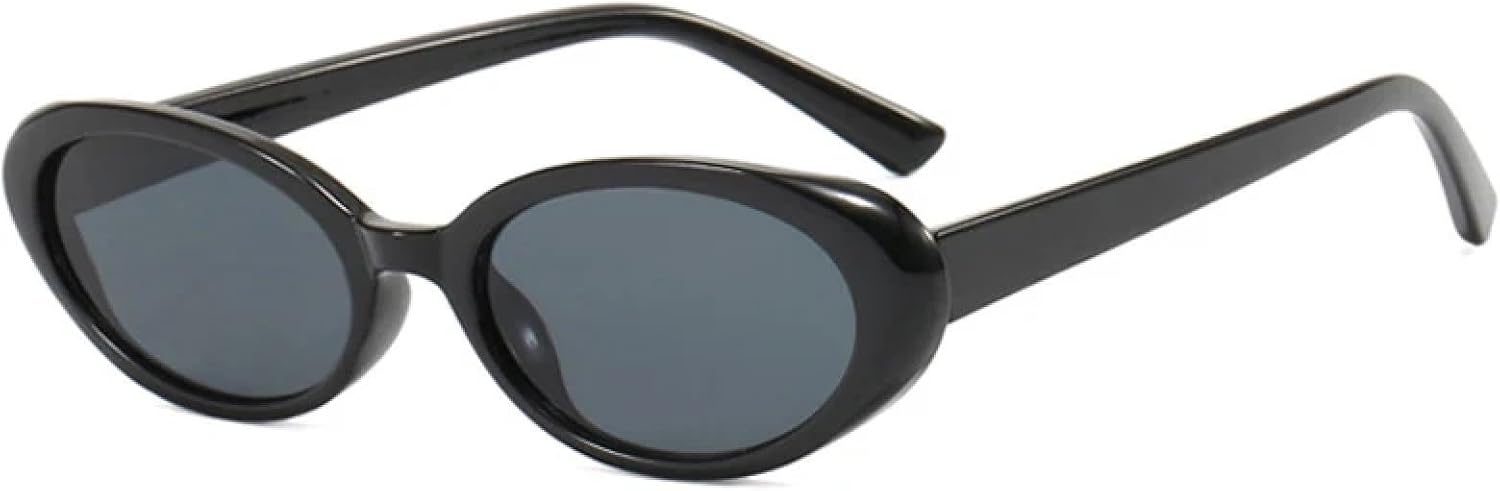 

Солнцезащитные очки с защитой от УФ-излучения UV400 | Маленькая овальная оправа | Для женщин и мужчин | Для занятий спортом на открытом воздухе и вождения DSVIGF, Black-black