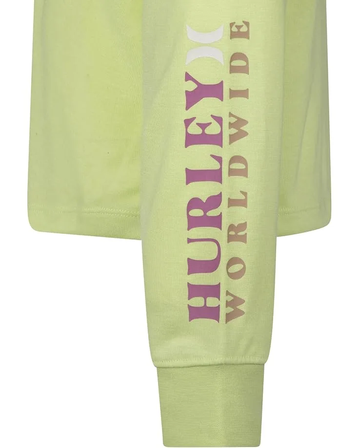 Футболка Hurley Kids Sunset Cutout Long Sleeve Tee (Big Kid), Cool Matcha — фото 3