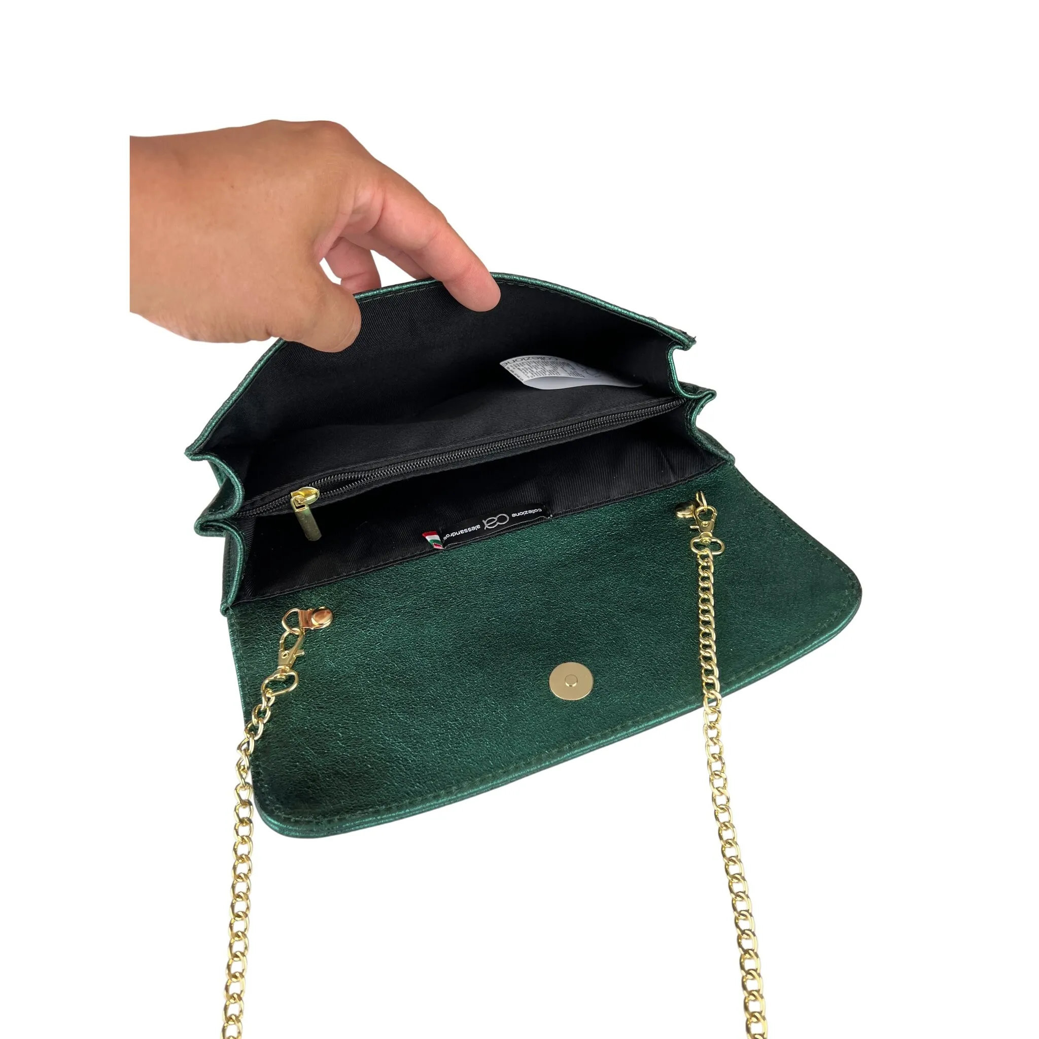 

Сумка-клатч COLLEZIONE ALESSANDRO "Элегантность" из кожи с отдельными отделениями, цвет Jade