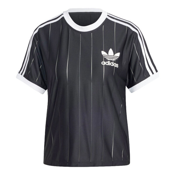 Футболка adicolor 3 полоски в тонкую полоску футболка азиатские размеры Adidas, черный