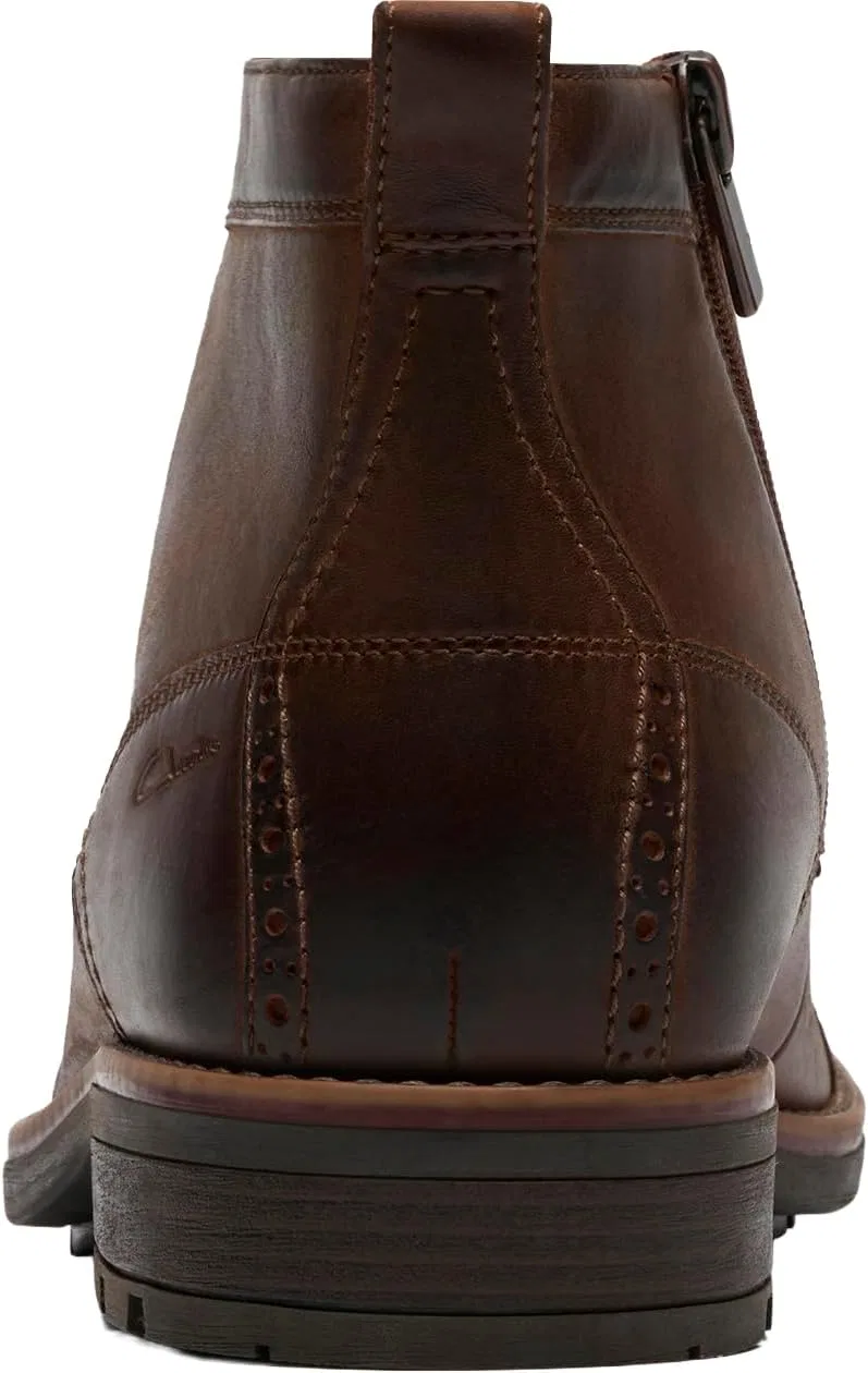 Мужские армейские ботинки Clarks Emmet Zip, Brown Distressed — фото 2
