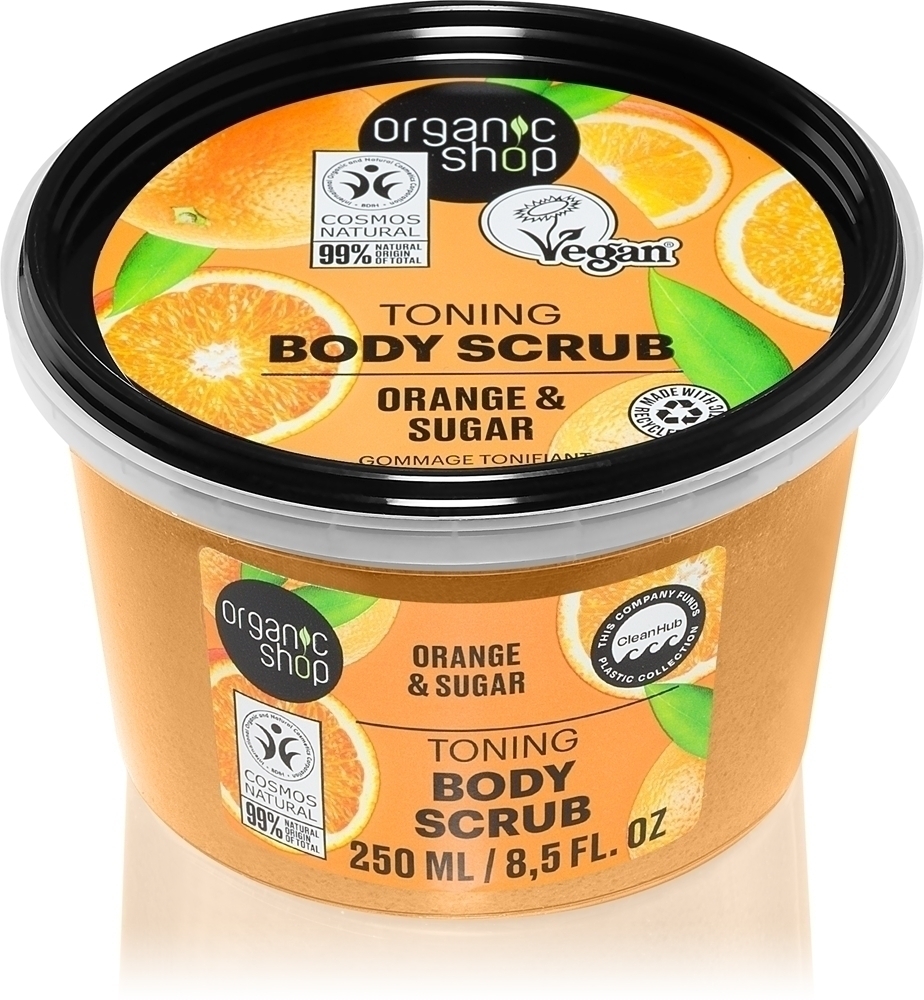 

Тонизирующий скраб для тела с апельсином и сахаром Organic Shop, 250 мл